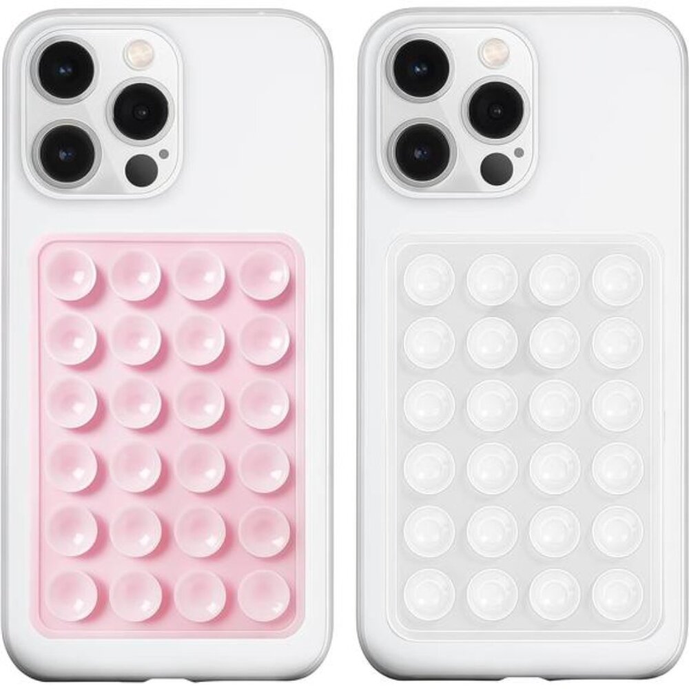 2 Pack Silicone Suction Phone Case Mount Silicon Adhesive Phone Grip